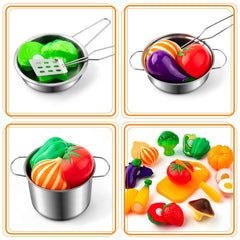 Tigerhu pretend-cut vegetables deliver crunchy sound for engaging kitchen play.