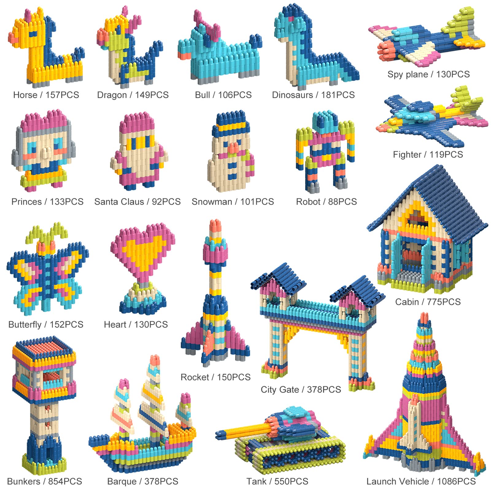 Tigerhu STEM toy promoting hand-eye coordination and color recognition during imaginative builds.