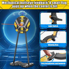 TIGTECGAME 100-point flag provides instant feedback during archery challenges.