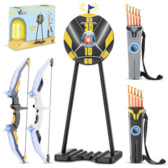 TIGTECGAME bow and arrow light-up set boosts nighttime play and focus.