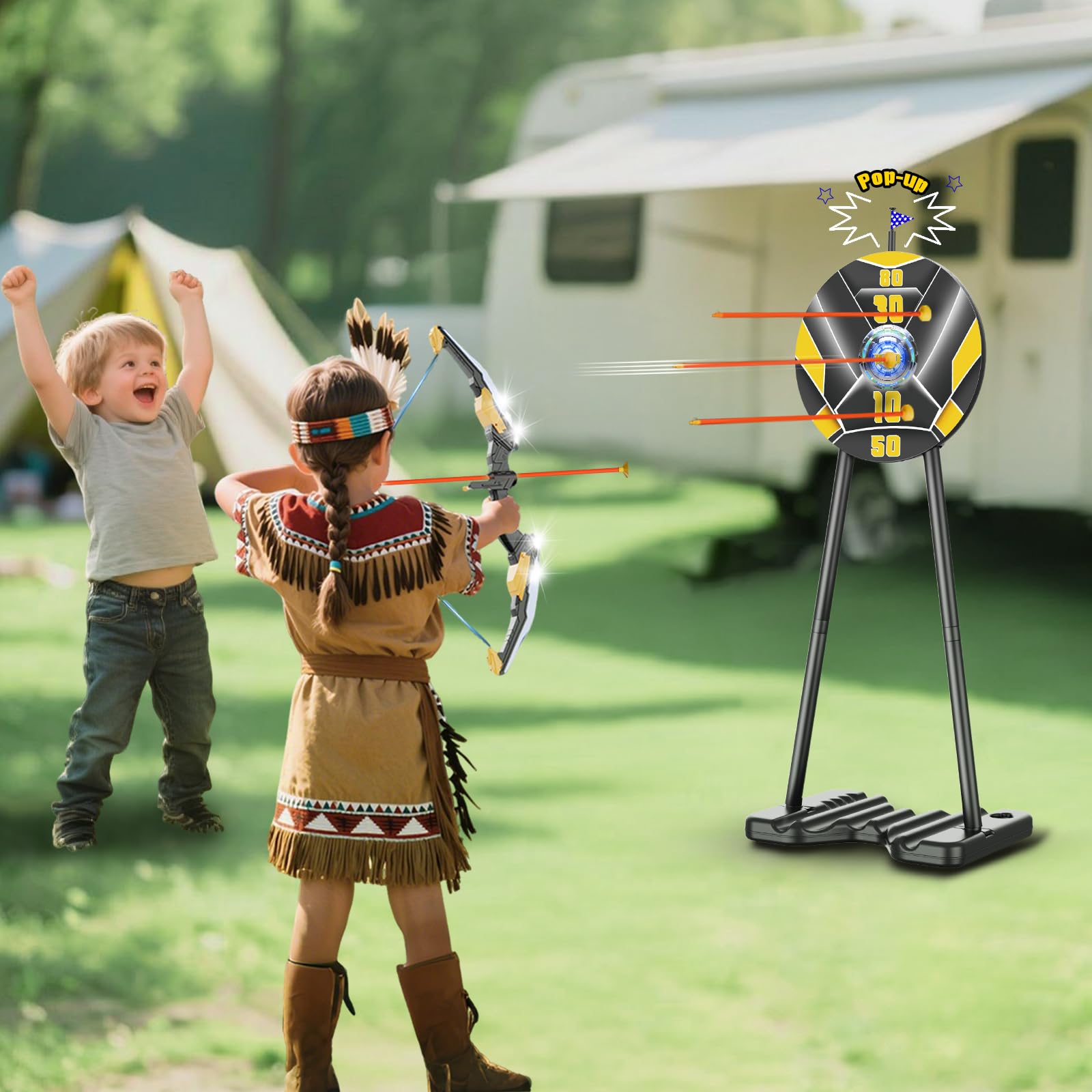 TIGTECGAME kids enjoying archery promotes active play and coordination.