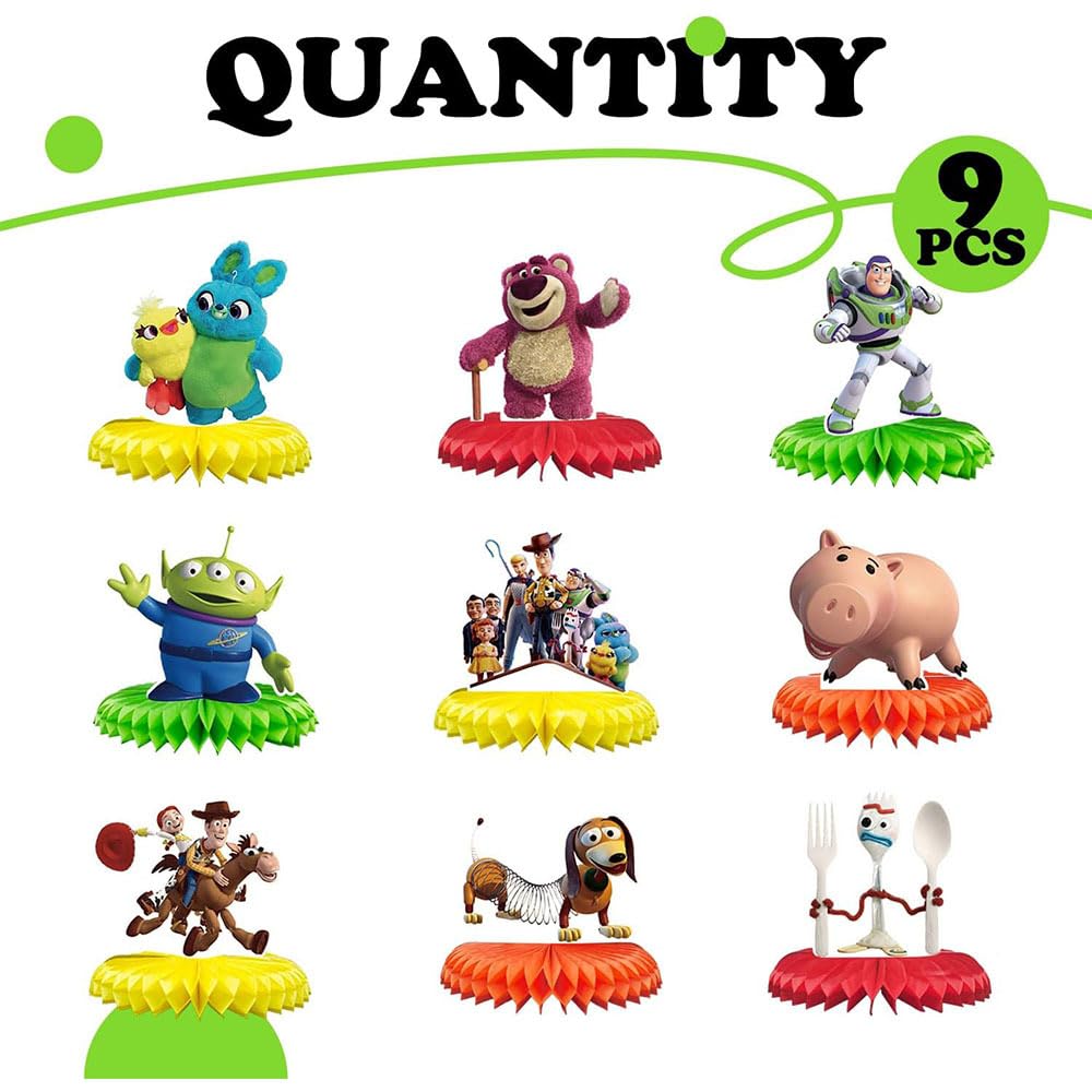 Tihufe Toy Story honeycomb centerpiece, double-sided design adds depth to tables.