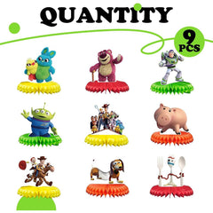 Tihufe Toy Story honeycomb centerpiece, double-sided design adds depth to tables.