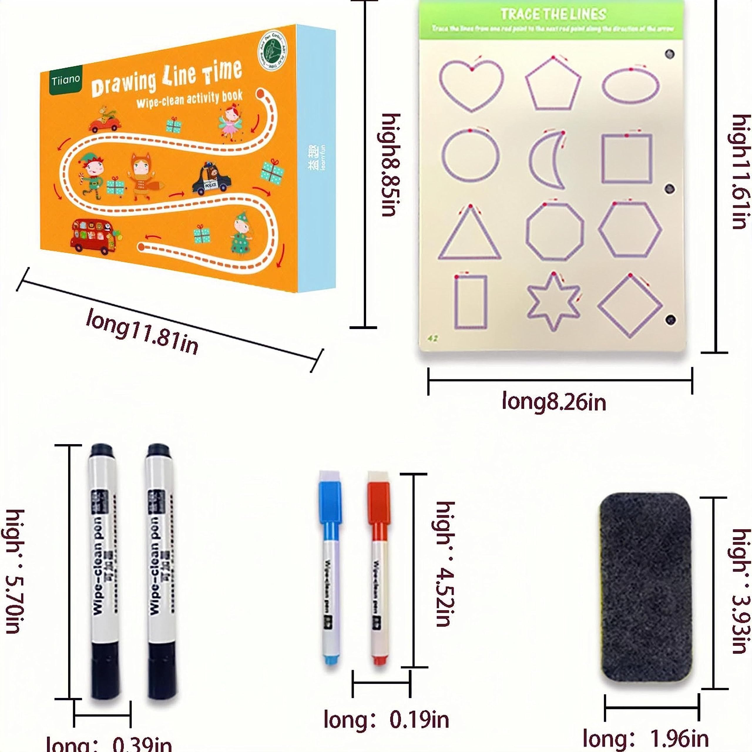 Tiiano dry-erase-markers-4-pack reusable for preschool writing practice.