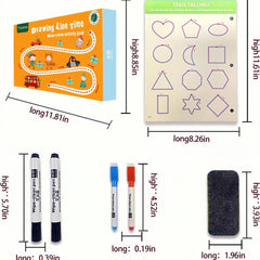Tiiano dry-erase-markers-4-pack reusable for preschool writing practice.