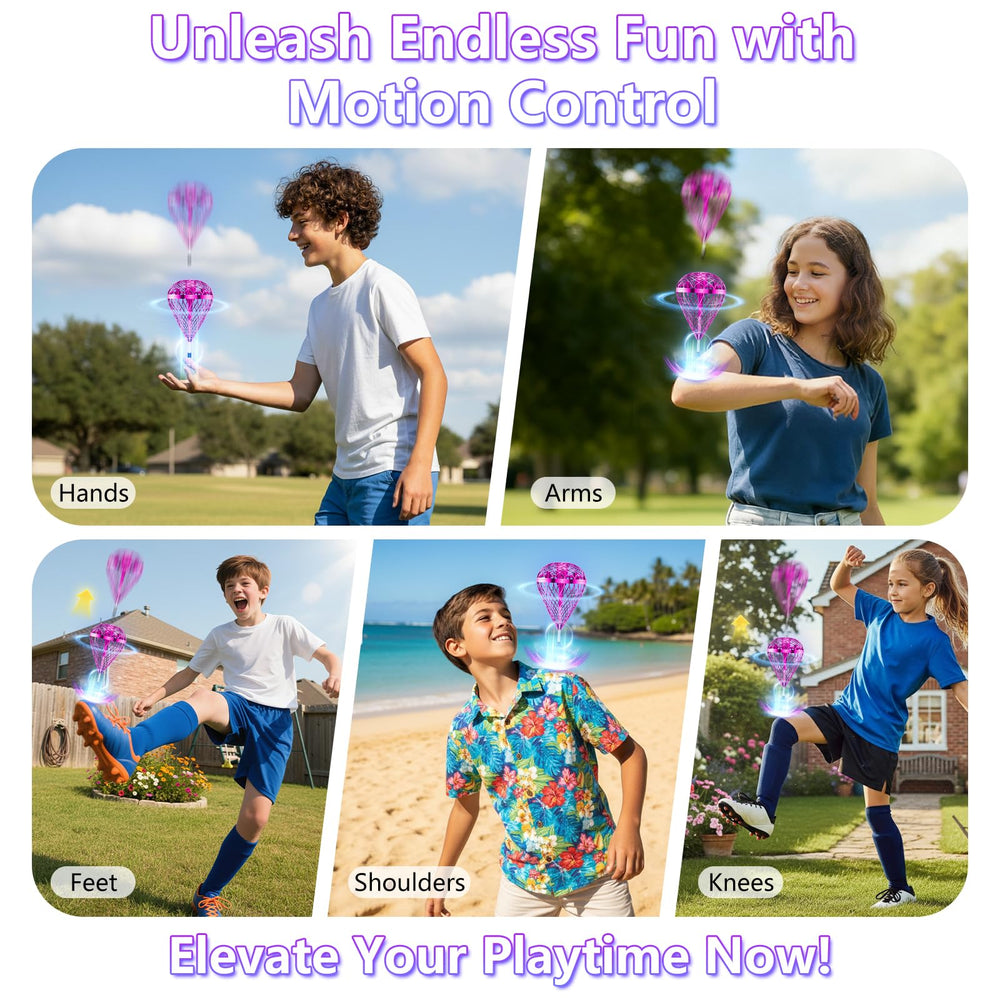 Tikduck flying bouncing ball toy in hand-control action for engaging interaction