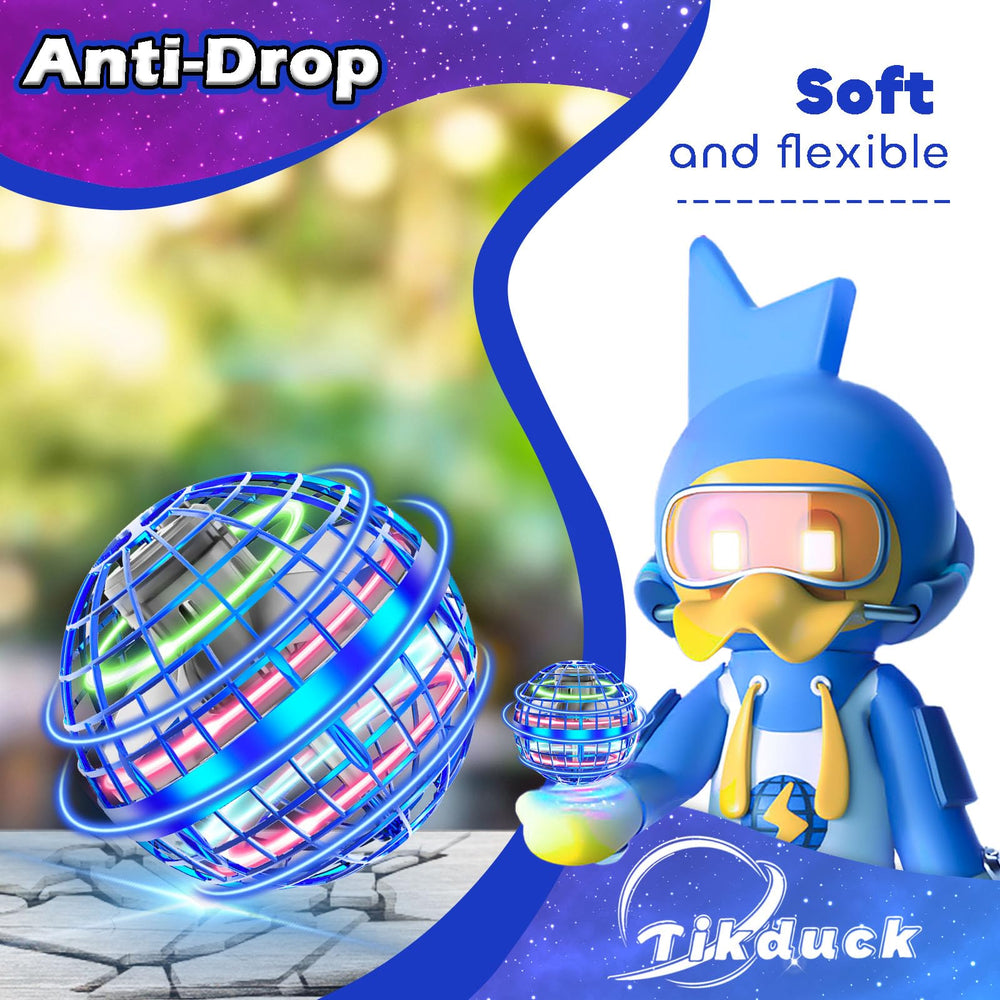 Tikduck Flying Orb Ball designed for indoor and outdoor fun, no extra space needed.