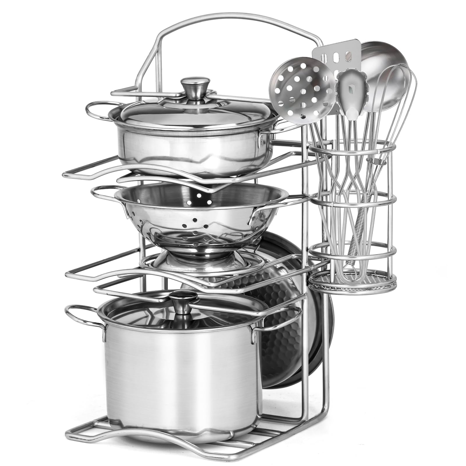 TikOnsYol 12Pcs Kids Pots and Pans Playset, pretend cooking kit for kids.