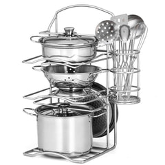 TikOnsYol 12Pcs Kids Pots and Pans Playset, pretend cooking kit for kids.