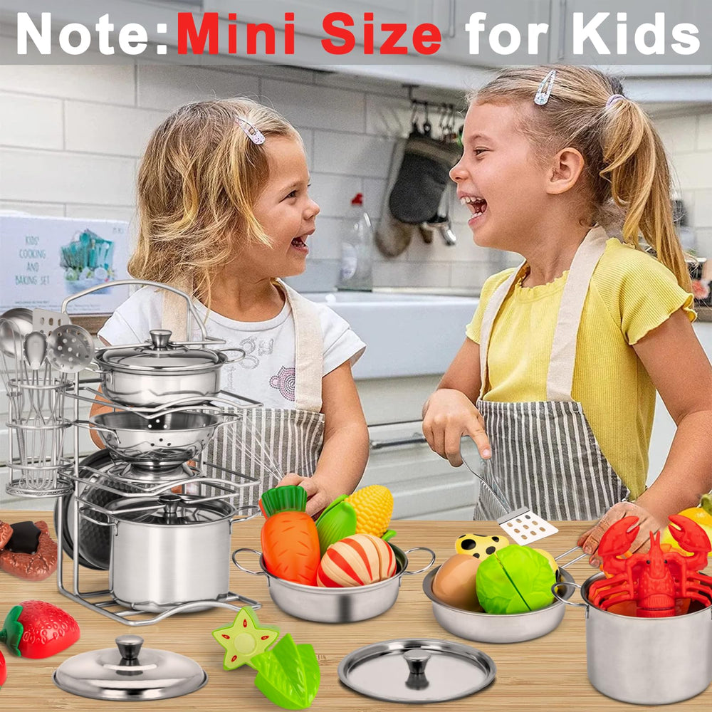 TikOnsYol 5pcs kitchen utensils including spaghetti server and whisk for pretend meals.