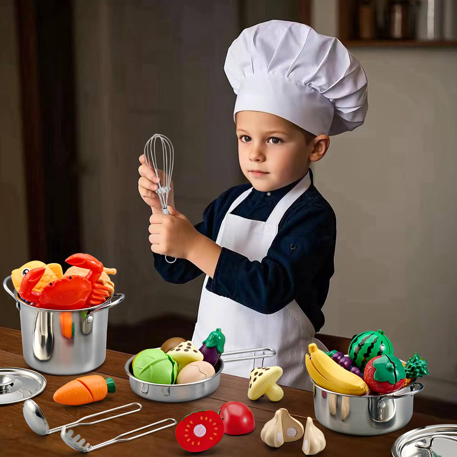TikOnsYol fry-pan 8-6in x 1-2in offers realistic frying sounds during roleplay.