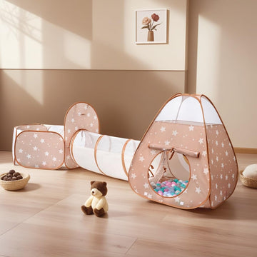 TIKTENT pop-up tent close-up showing sturdy frame for lasting play.
