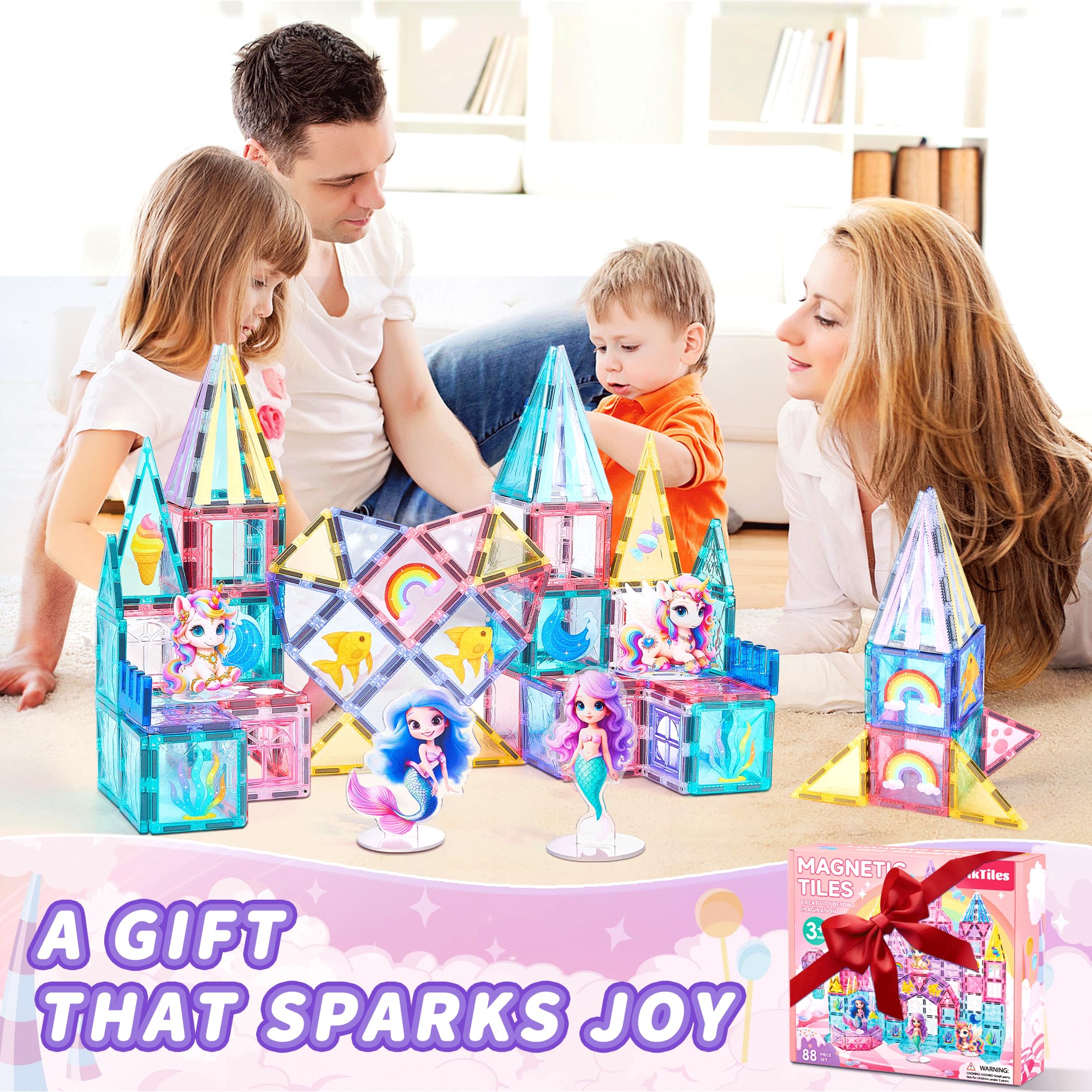TikTiles 88-piece set encourages cooperative building and storytelling sessions.