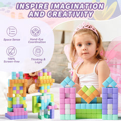TikTiles macaron color palette sparks delightful, colorful building sessions.