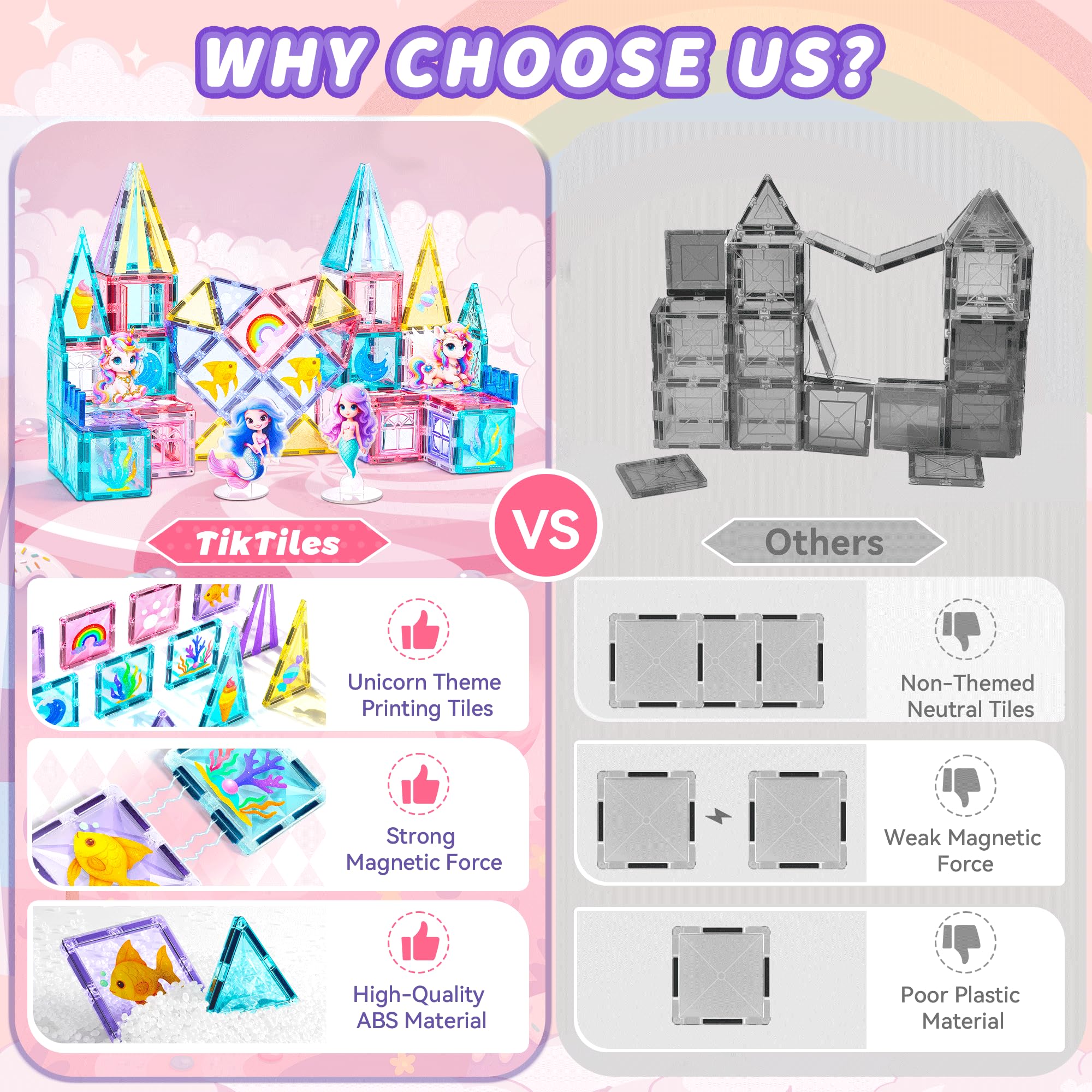 TikTiles magnetic tiles spark hands-on creativity and geometry practice during pretend kingdoms.