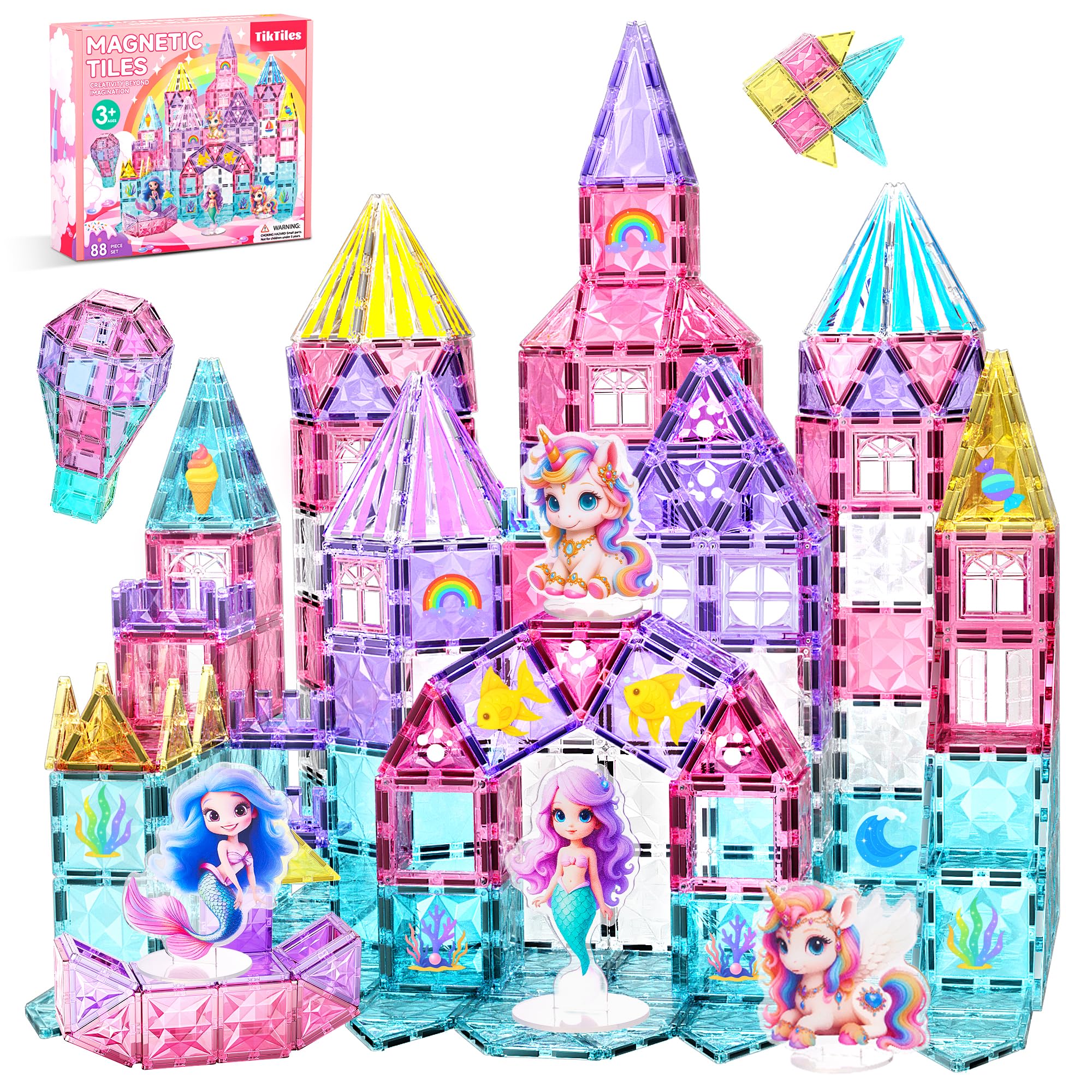 TikTiles Unicorn Wonderland 88-piece set for imaginative building and STEM exploration.