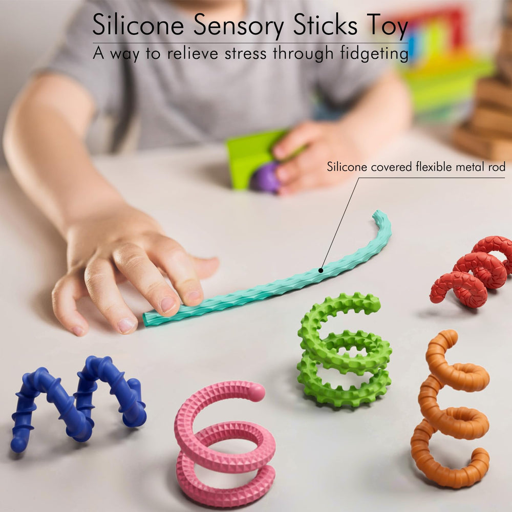 Tikwork rotatable textured silicone fidget for calming and motor play.