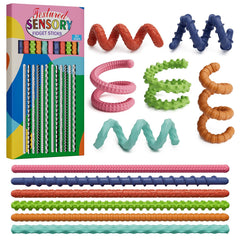 Tikwork sensory fidget stick with rotation textures promotes focus and fine motor practice on the go.