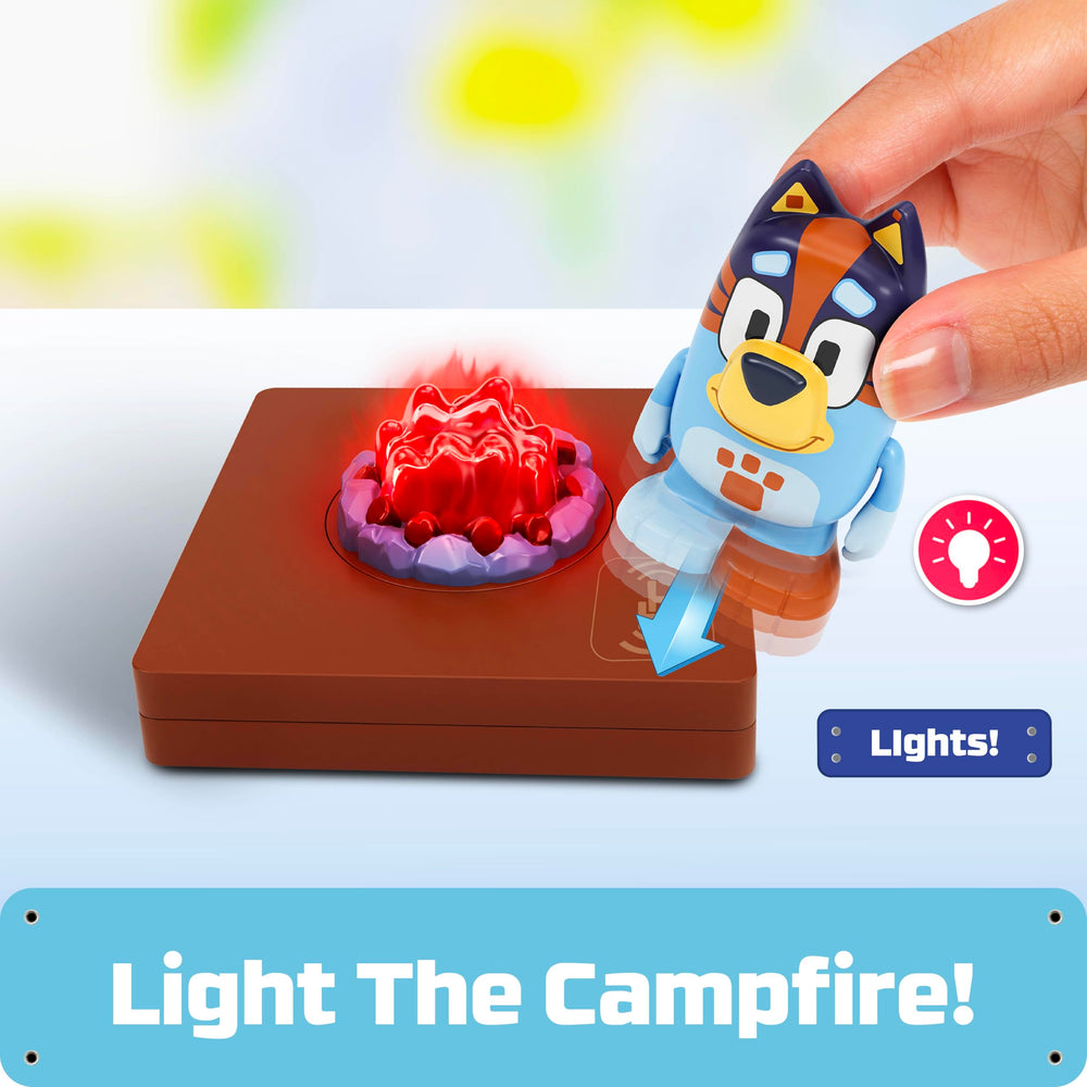 Tile Town Bluey Heeler Camper Bluey figure ready for adventures