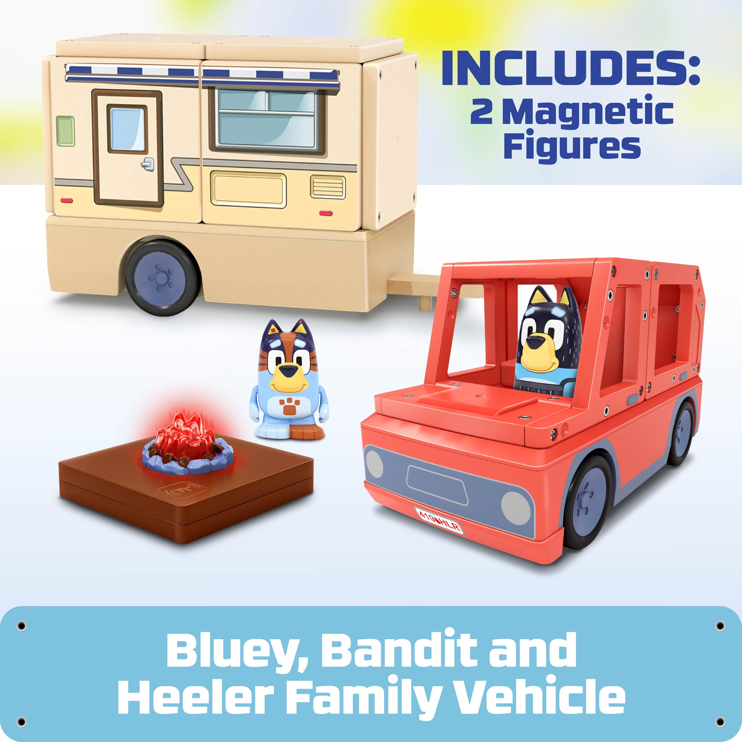 Tile Town Bluey Heeler Camper light-up campfire tile adds ambiance