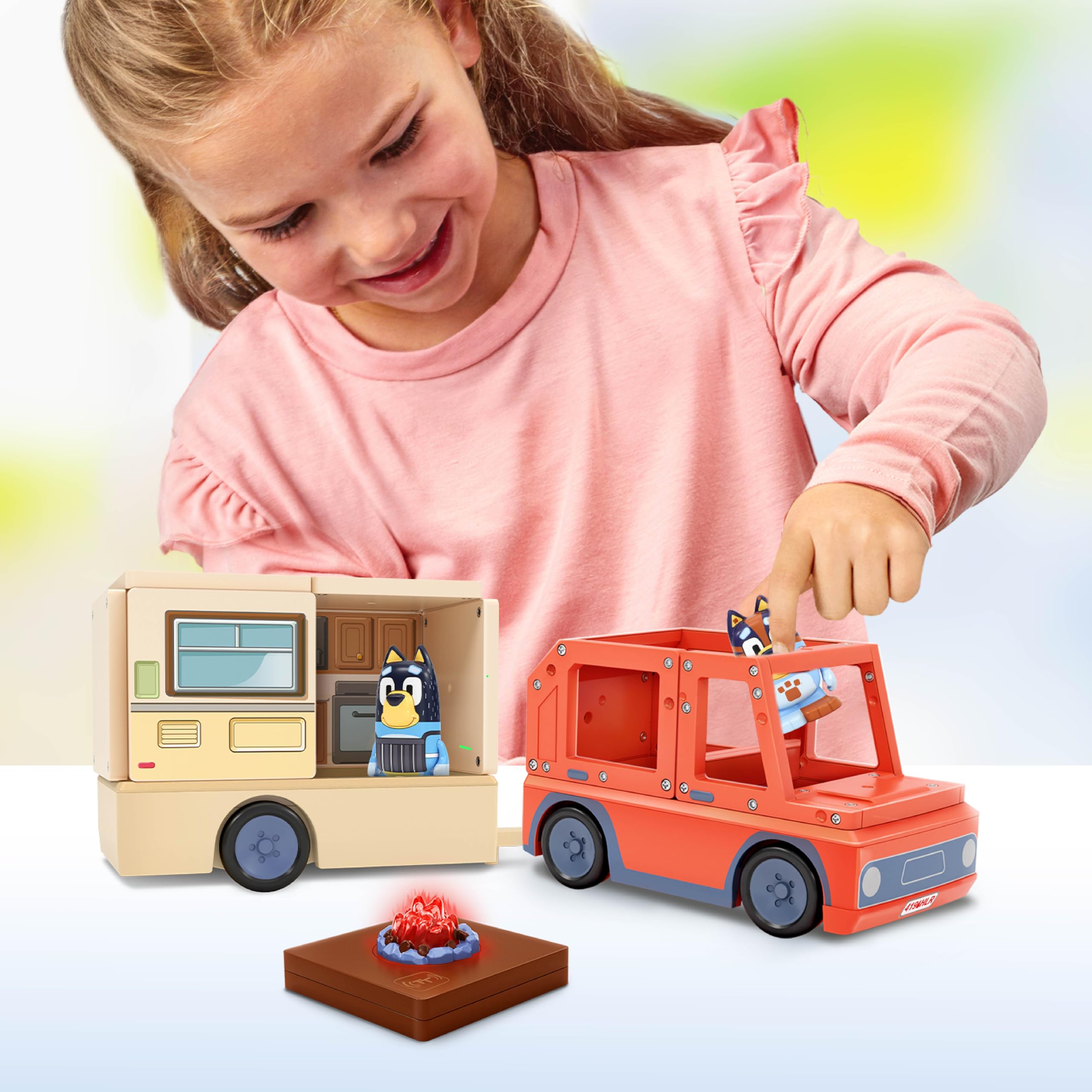 Tile Town Bluey Heeler Camper play scene showcases immersive pretend world