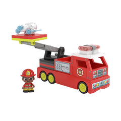 Tile Town firefighter action figure sparks interactive rescue play