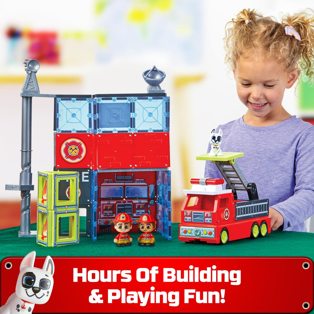 Tile Town Imaginative Play Activity promotes storytelling and collaboration.