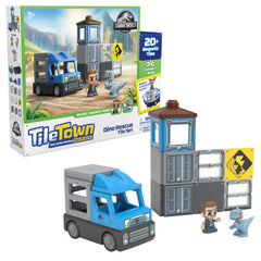 Tile Town Jurassic World Rescue tiles set for creative builds and imaginative storytelling