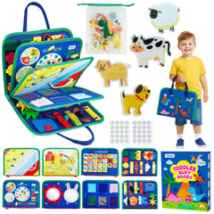 Tilhumt 8-in-1 Busy Board activities boost fine motor skills during play