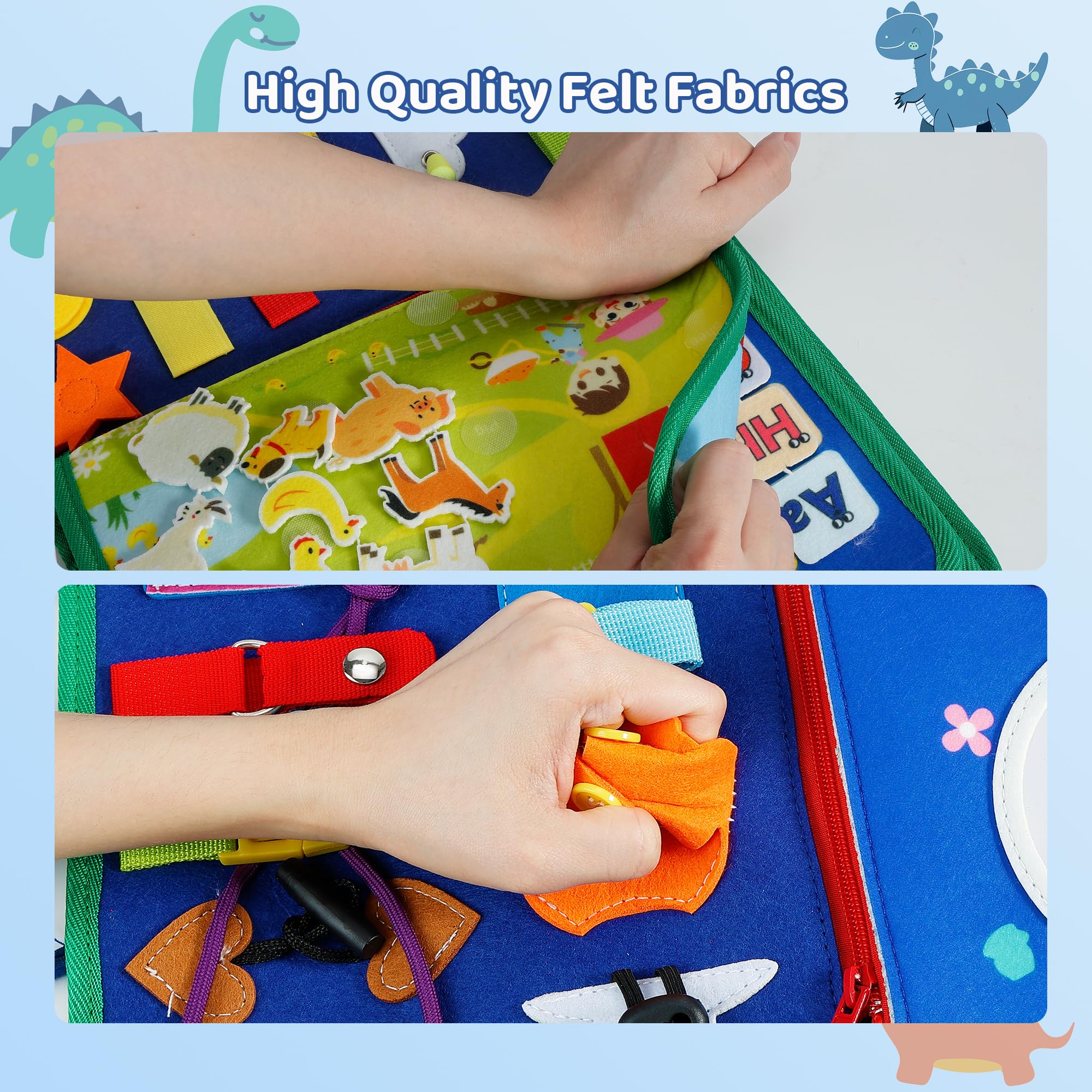 Tilhumt Safe soft felt keeps little hands comfortable during play