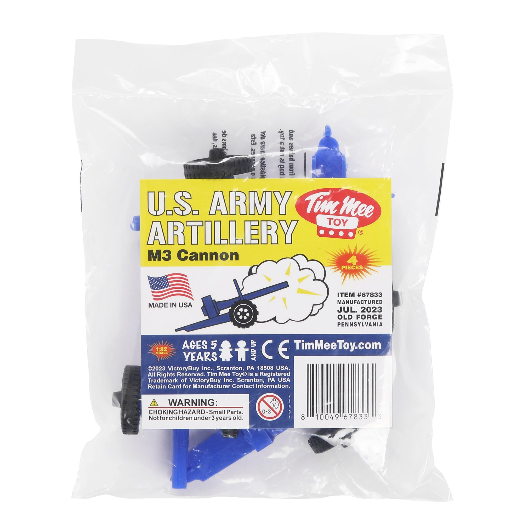 Tim Mee Toy 1:32 scale blue artillery replica for realistic backyard battles