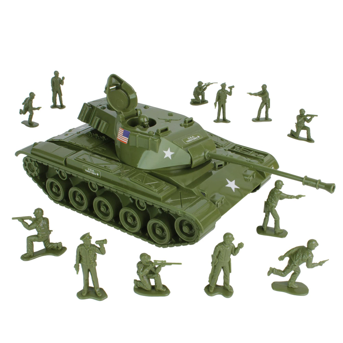 Tim Mee Walker Bulldog Tank front view shows detailed OD green finish