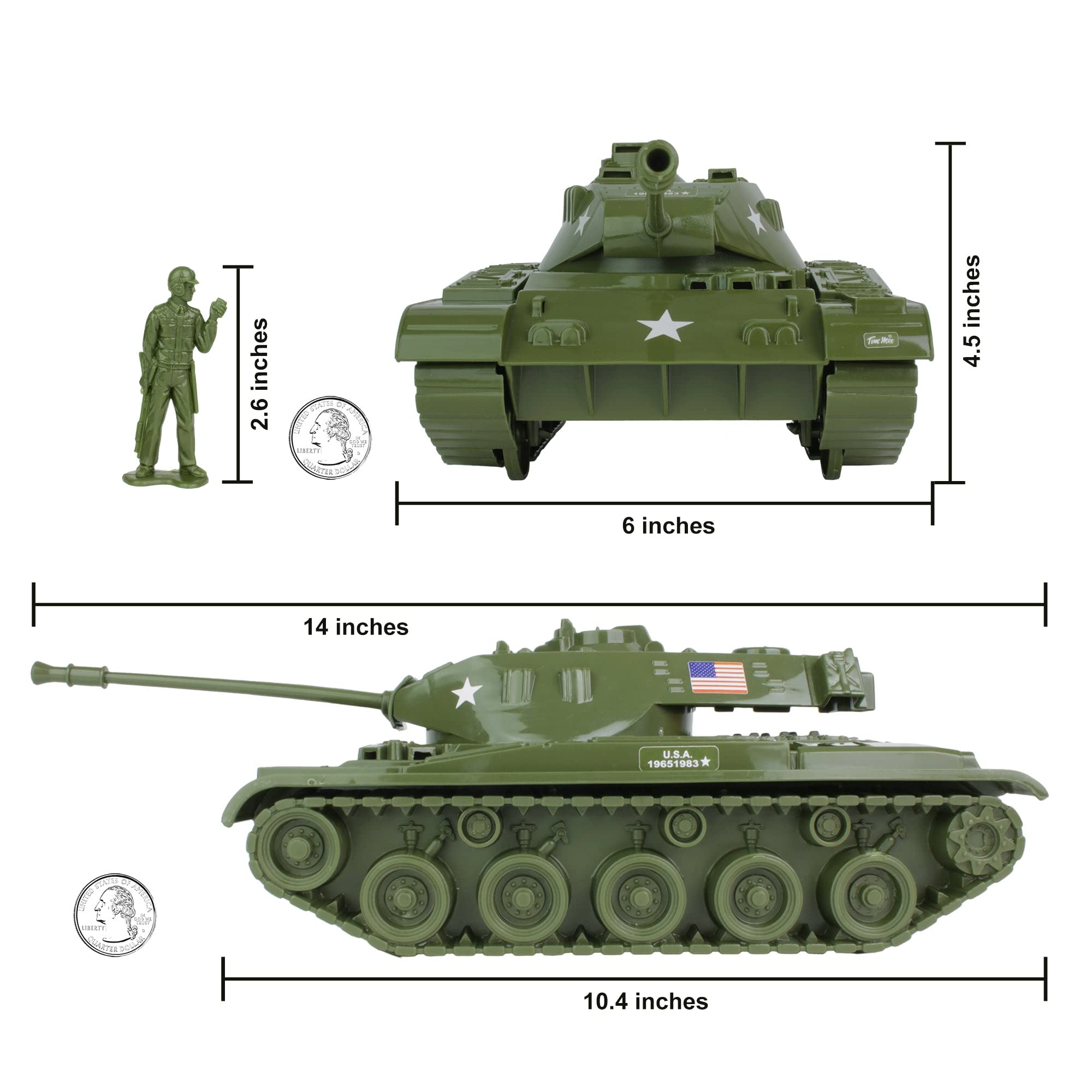 Tim Mee Walker Bulldog Tank top view highlights proportions and scale