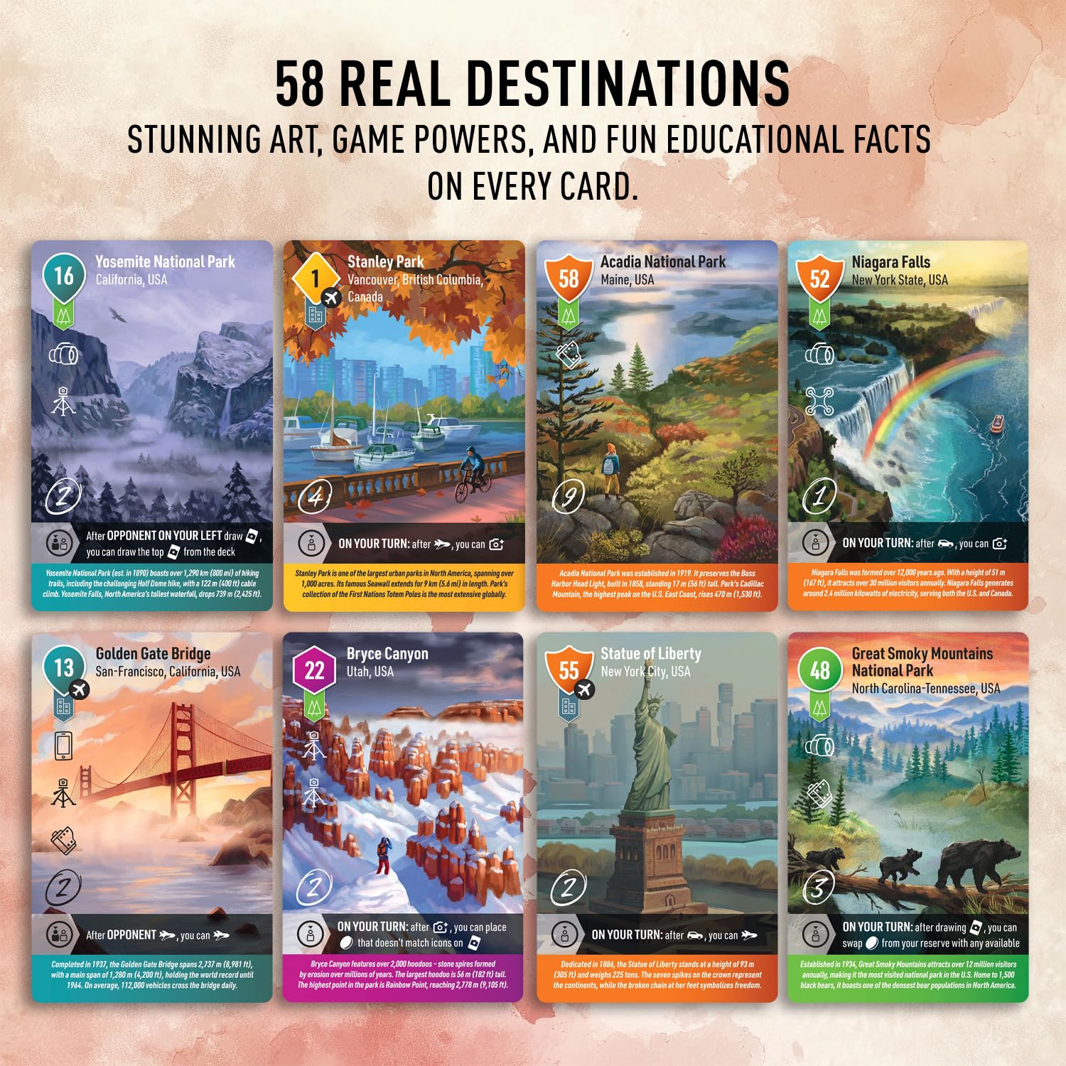 Timashov Photo Tour Niagara Falls landmark card, engaging, educational play.