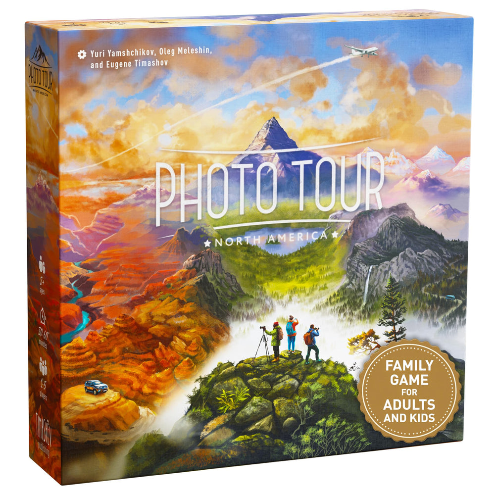 Timashov Photo Tour North America front view, perfect for family travel game night.