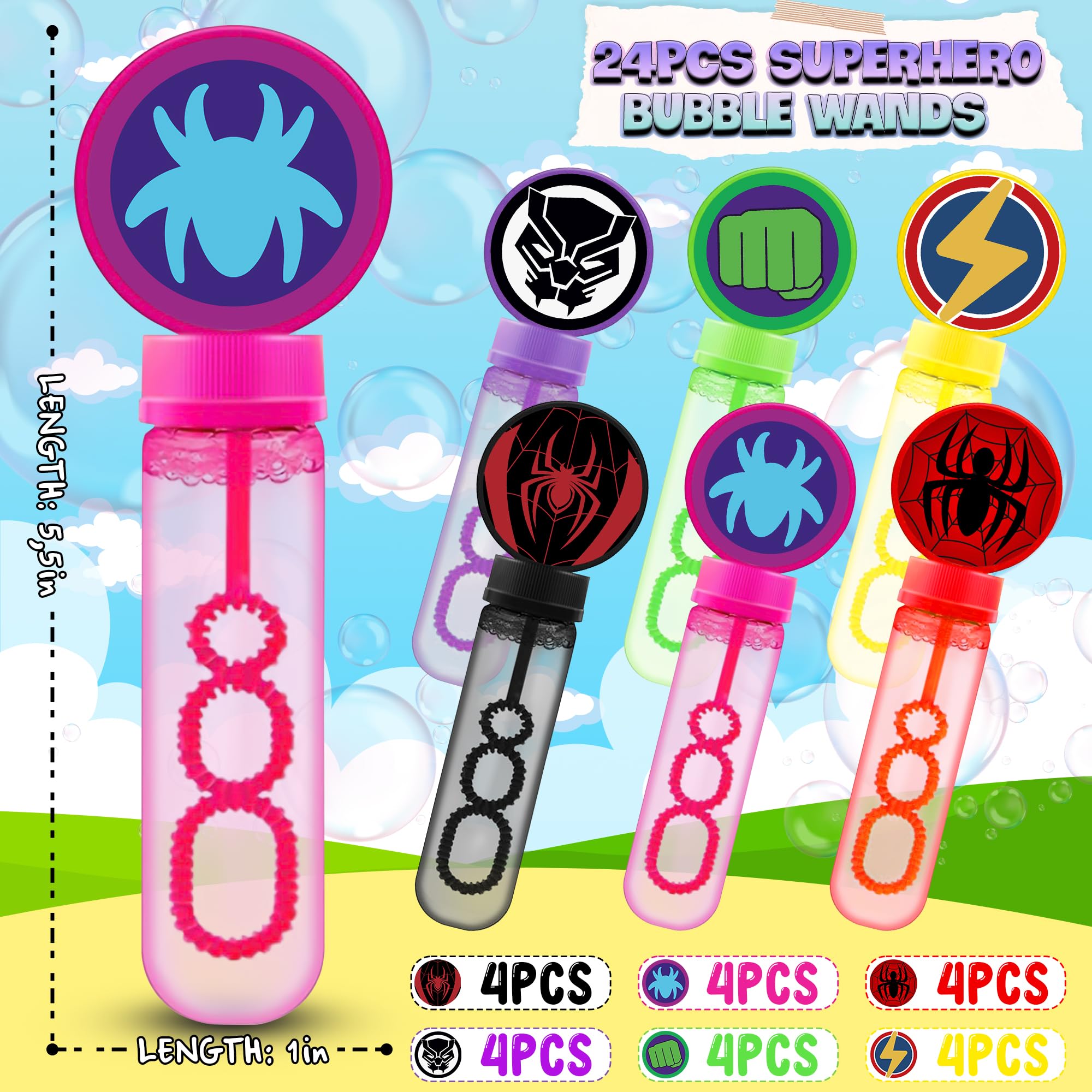 Time4Relax spider-design bubble wands feature six designs for gifts.