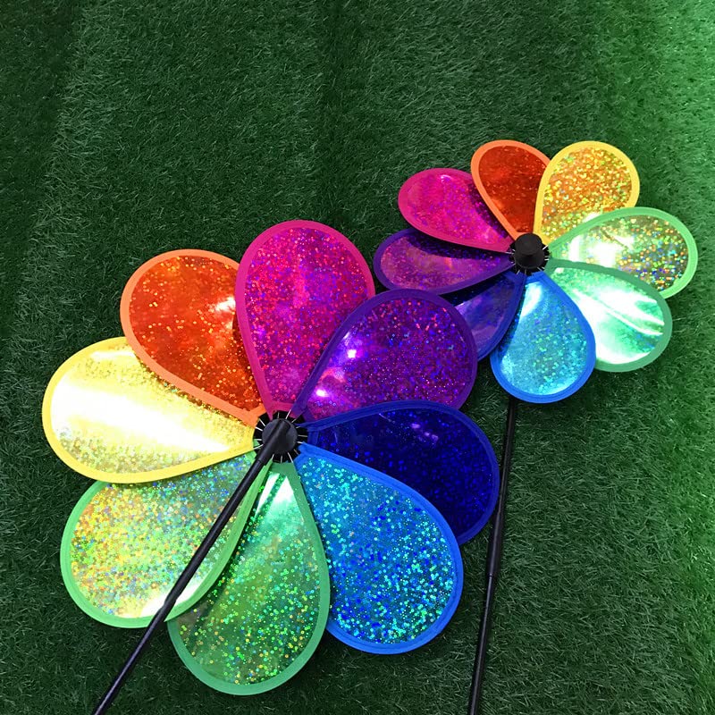 Timecity colorful yard decor wind spinner adds motion and color.
