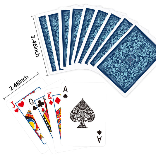 Timenued light blue deck shown with smooth linen finish for confident shuffles.