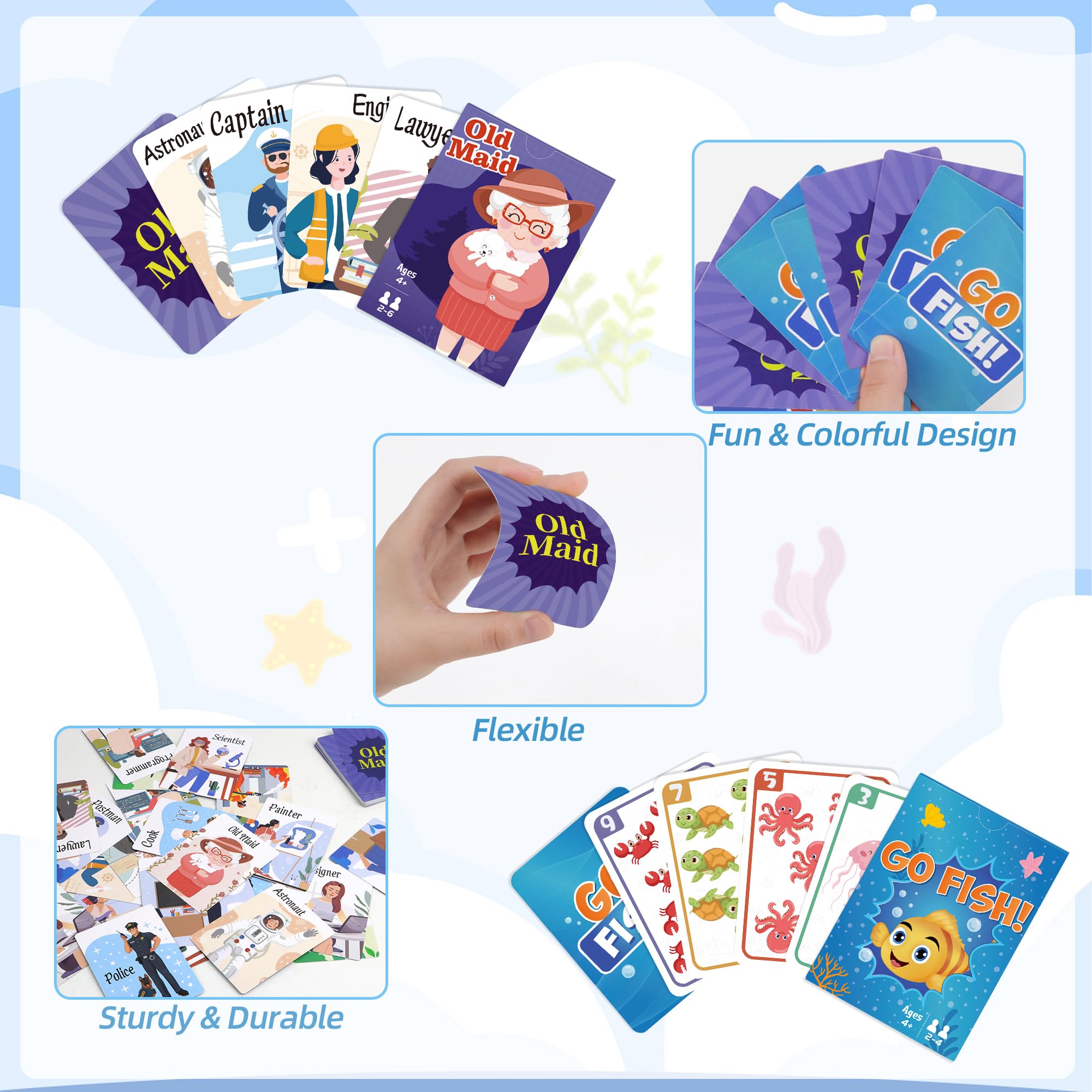 Timenued Old Maid deck with colorful illustrations for memory play