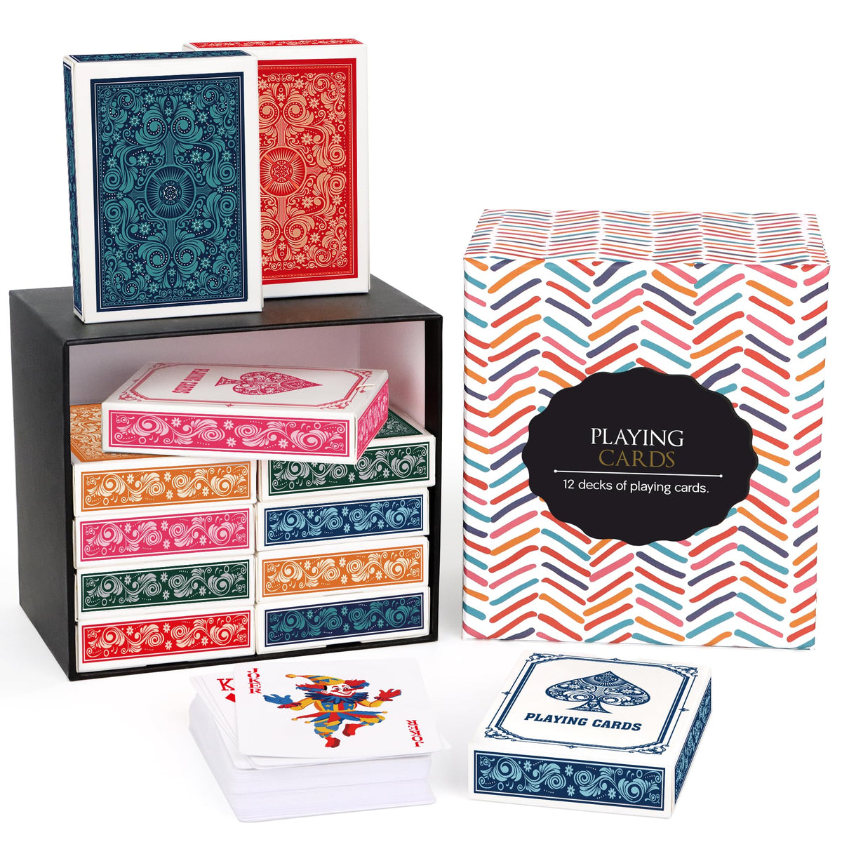 Timenued blue deck playing cards for family game night and Go Fish.