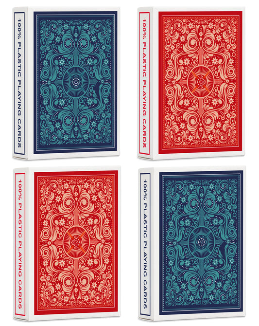 Timenued blue back playing cards designed for durable, long lasting play