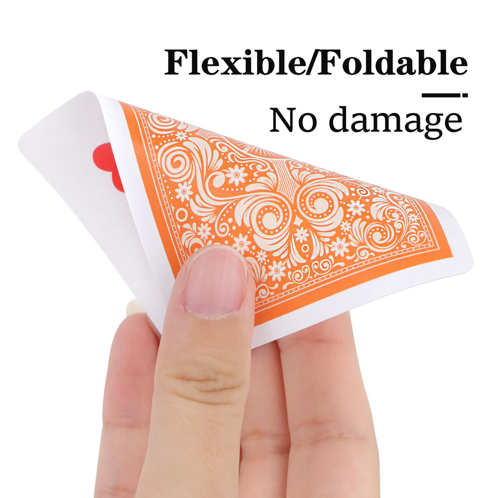 Timenued playing cards blue-core durable stock resists wear during play.