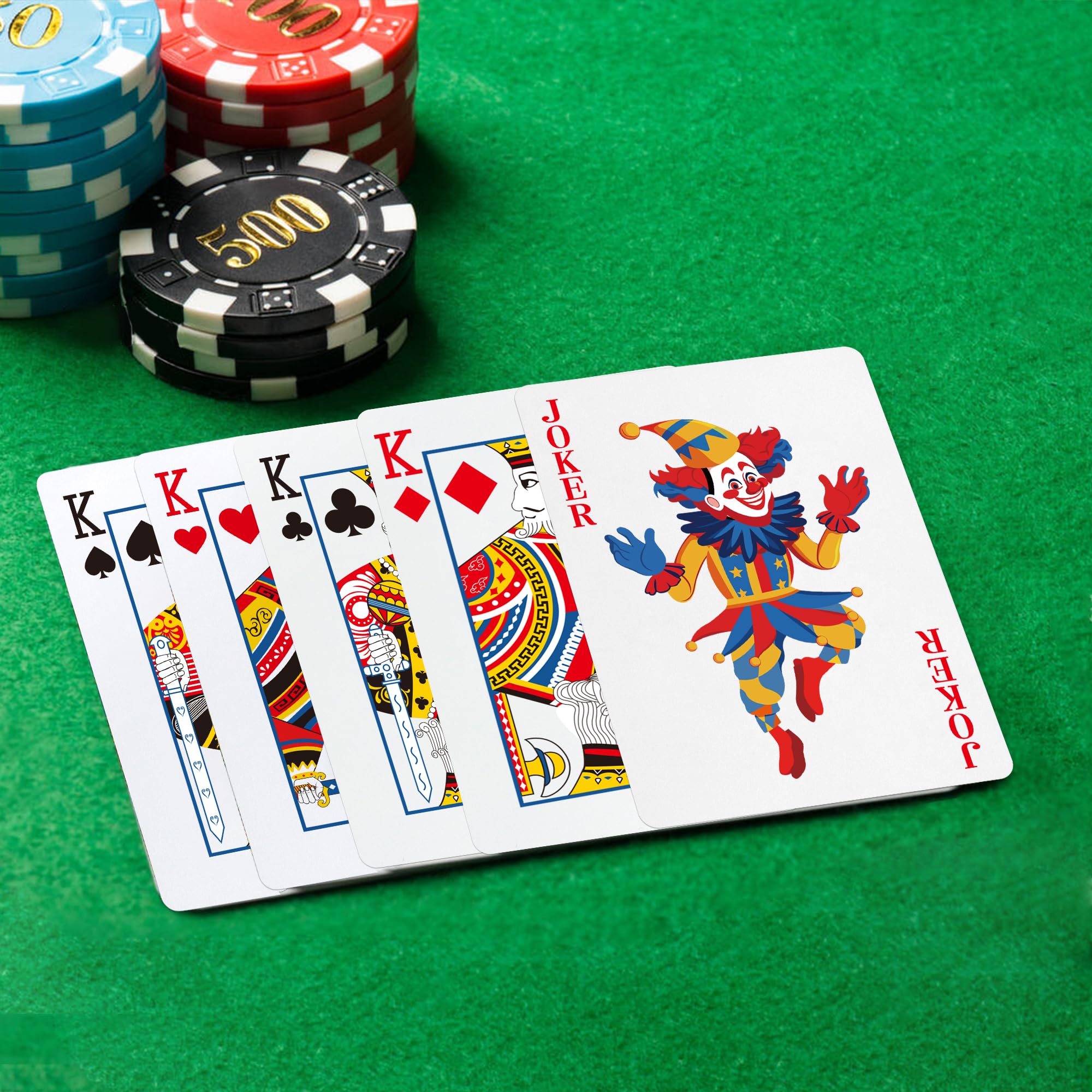 Timenued poker-size cards ready for home tournaments and game nights.