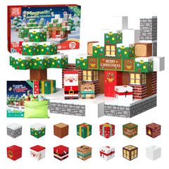 Timetome Christmas tree magnetic blocks inspire festive, imaginative building.