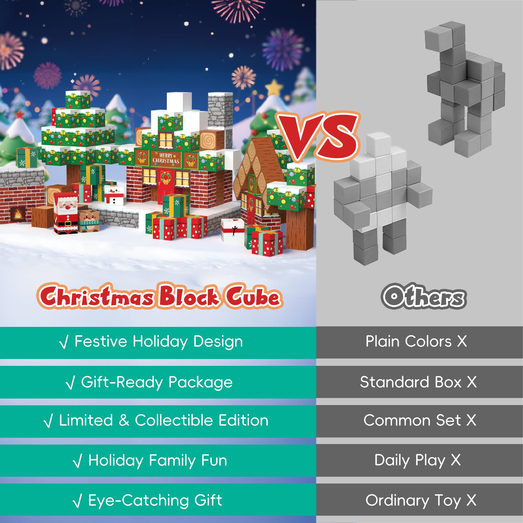 Timetome gift box blocks show color coordination for pattern recognition.