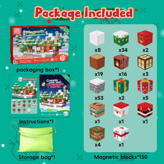 Timetome Santa magnetic block adds holiday role-play to STEM playtime.