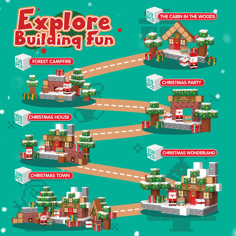 Timetome snowflake blocks highlight fine motor control through precise placement.