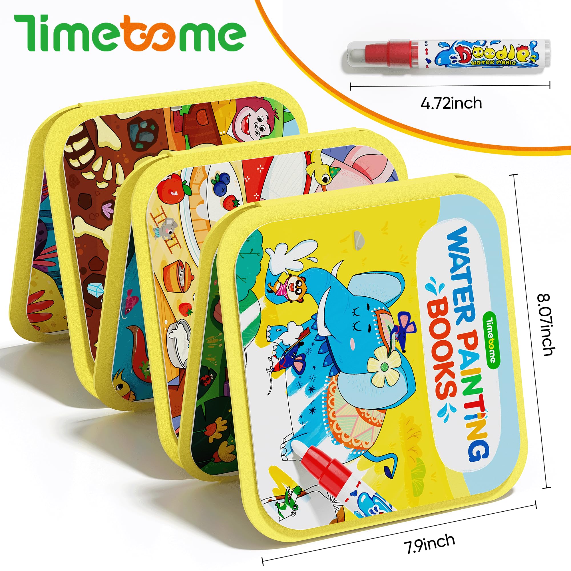 Timetome Animals page shows color reveal for creative play