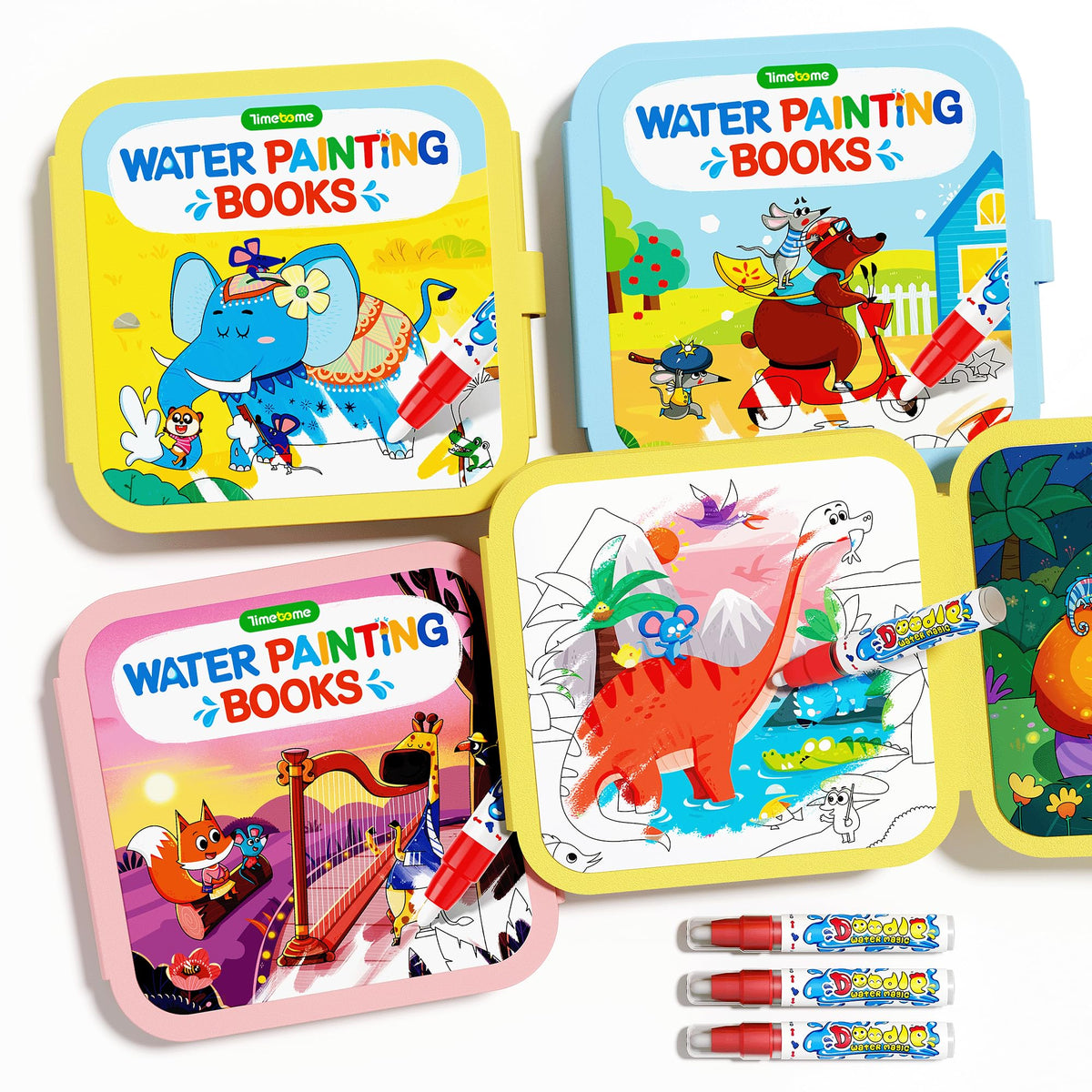 Timetome Fairy Tale water painting book cover reveals vibrant colors with water