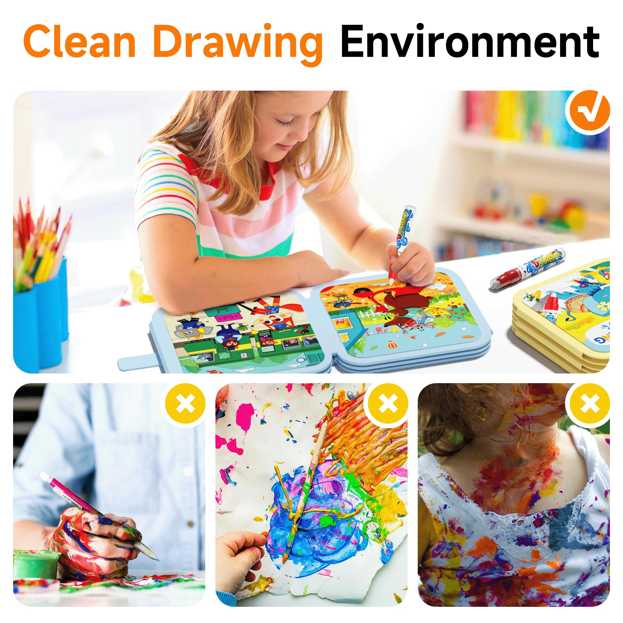 Timetome refillable water pen designed for mess-free painting